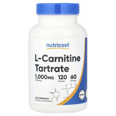 L-Carnitine Tartrate, 120 Capsules (500 mg per Capsule)