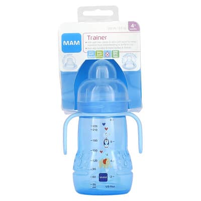 Trainer+ Bottle, 4+ Months, Blue, 8 oz (220 ml)