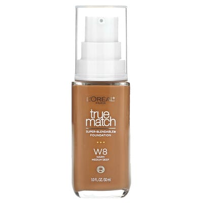 True Match, Super-Blendable Foundation, W8 Warm Medium Deep, 1 fl oz (30 ml)