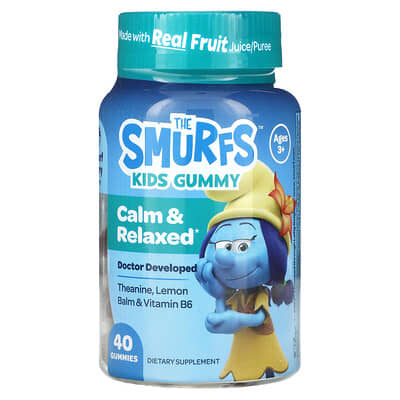 Kids Gummy, Calm & Relaxed, Ages 3+, Smurf Berry, 40 Gummies