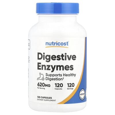 Digestive Enzymes, 620 mg, 120 Capsules