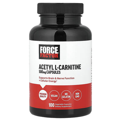 Acetyl L-Carnitine, 500 mg, 100 Vegetable Capsules