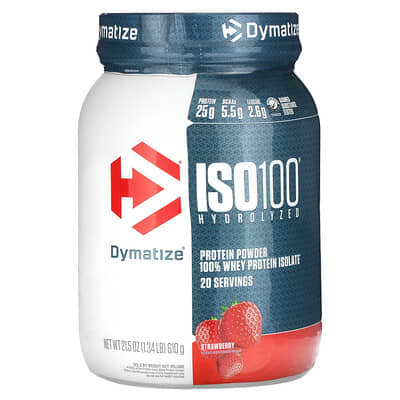 ISO100® Hydrolyzed, 100% Whey Protein Isolate, Strawberry, 1.34 lb (610 g)