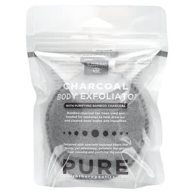 Pure, Charcoal Body Exfoliator with Purifying Bamboo Charcoal, 1 Exfoliator