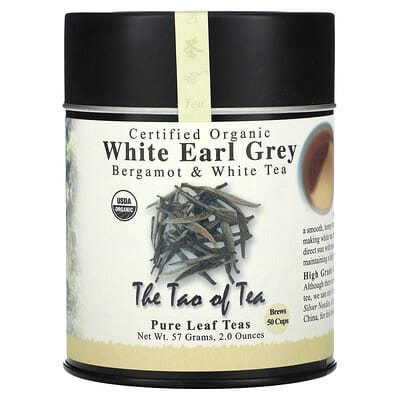 Органический бергамот и белый чай Certified Organic Bergamot & White Tea, White Earl Grey, 2 oz (57 g)