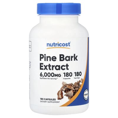 Pine Bark Extract, 180 Capsules (300 mg per Capsule)