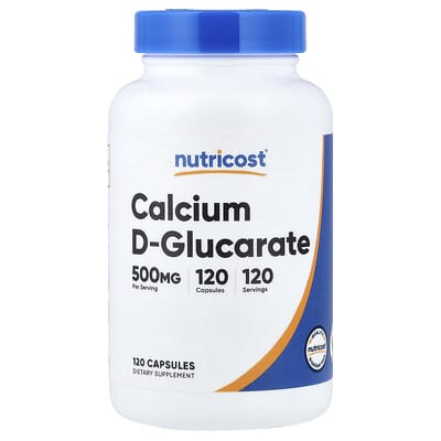 Calcium D-Glucarate, 500 mg, 120 Capsules