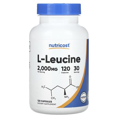 L-Leucine, 120 Capsules (500 mg per Capsule)
