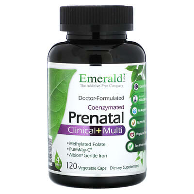 Пренатальные витамины Emerald Laboratories Coenzymated Clinical + Multi, 120 капсул