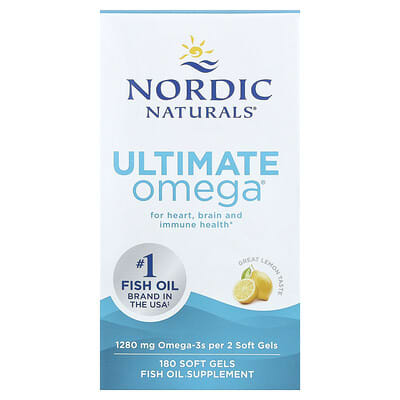 Ultimate Omega®, Great Lemon, 180 Soft Gels (640 mg per Soft Gel)