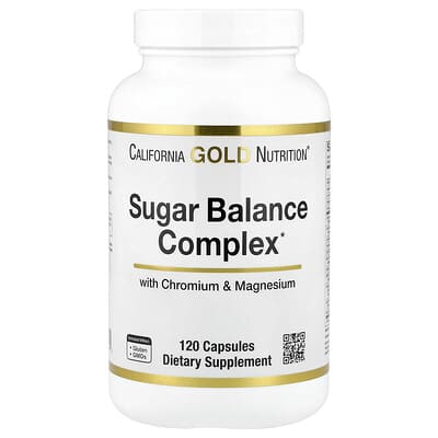 Комплекс Sugar Balance с хромом, Gymnema Sylvestre, Gingko Biloba и чертополохом, 120 капсул