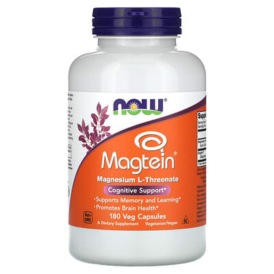 Magtein®, Magnesium L-Threonate, 180 Veg Capsules (48 mg per Capsule)