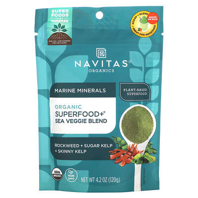 Navitas Organics Смесь морских водорослей Marine Minerals, Organic Superfood+®, 4.2 oz (120 g)
