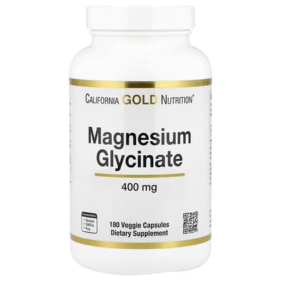 Magnesium Glycinate, 180 Veggie Capsules (133 mg per Capsule)