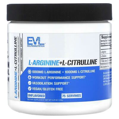 L-Arginine + L-Citrulline, Unflavored, 5.29 oz (150 g)