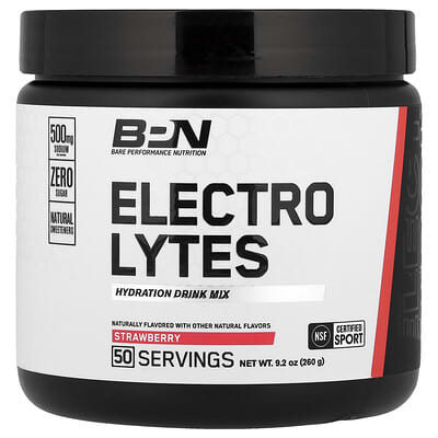 Electrolytes, Hydration Drink Mix, Strawberry, 9.2 oz (260 g)