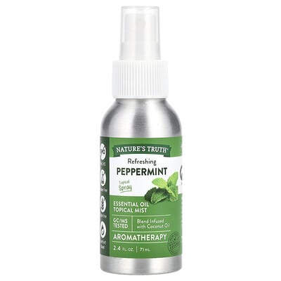 Essential Oil Topical Mist, Refreshing Peppermint, 2.4 fl oz (71 ml)