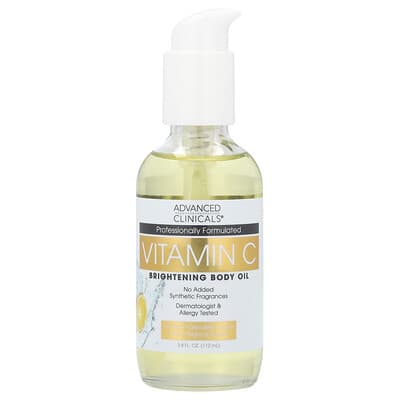 Vitamin C, Brightening Body Oil, 3.8 fl oz (112 ml)