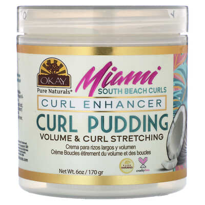Miami South Beach Curls, Curl Pudding, Coconut, 6 oz (170 g)