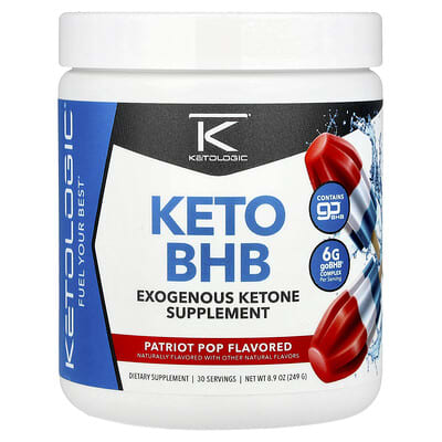 Кето-добавка KetoLogic Keto BHB, Patriot Pop, 8.9 oz (249 g)