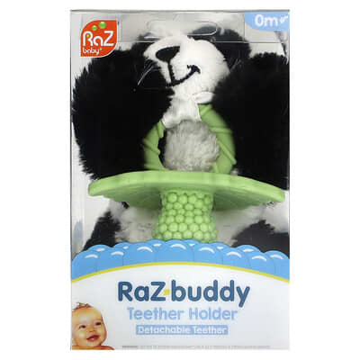 Teether Holder, Detachable Teether, 0 Months+, Panda, 1 Count
