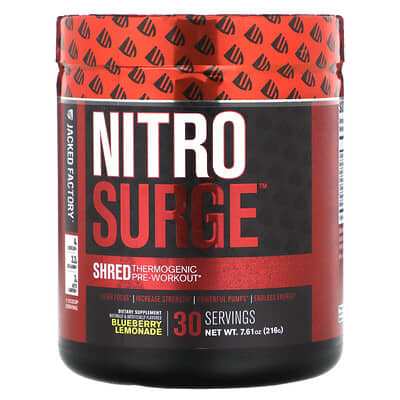 Предтренировочный комплекс Nitro Surge™ Blueberry Lemonade 7.61 oz (216 g)