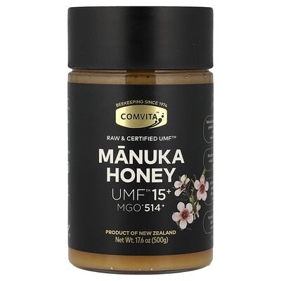 Manuka Honey, UMF™ 15+, MGO 514+, 17.6 oz (500 g)