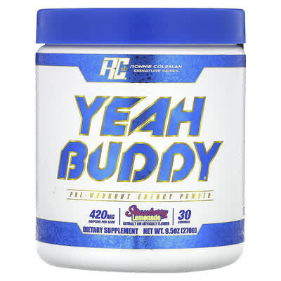 Signature Series, Yeah Buddy®, порошок для предтренировочного комплекса, Клубничный лимонад, 9.5 oz (270 g)