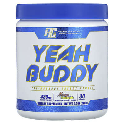 Ronnie Coleman Signature Series, Yeah Buddy® предтренировочный порошок, Mango Pineapple, 9.5 oz (270 g)