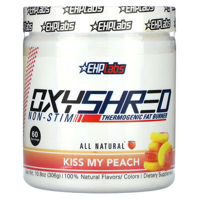 OxyShred Non-Stim, ультраконцентрированный, Kiss My Peach, 11.22 oz (318 g)