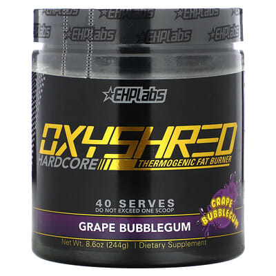 OxyShred Hardcore, виноградный бабблгам, 8.7 oz (248 g)