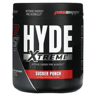 Hyde® Xtreme, мощный предтренировочный энергетический напиток, Fruit Punch, 7.4 oz (210 g)
