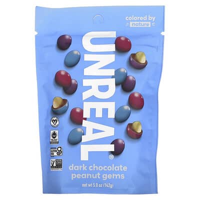 Темный шоколад с арахисом Dark Chocolate Peanut Gems, 5 oz (142 g)