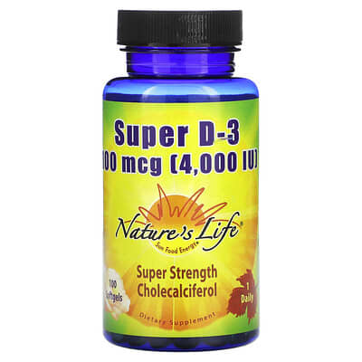 Super D-3, 100 mcg, 100 Softgels