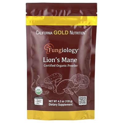 Fungiology®, Certified Organic Lion's Mane Powder, 4.2 oz (120 g)