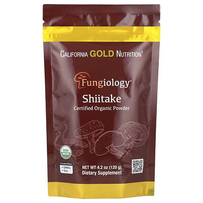 Порошок Fungiology®, органический шиитаке, 4.2 oz (120 g)