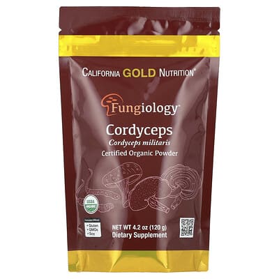 Fungiology®, Certified Organic Cordyceps Militaris Powder, 4.2 oz (120 g)