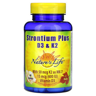 Strontium Plus with K2 and D3, 60 Tablets