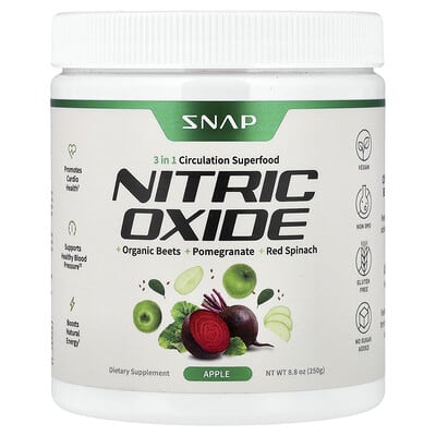Snap Supplements Nitric Oxide, Apple, 8.8 oz (250 g)