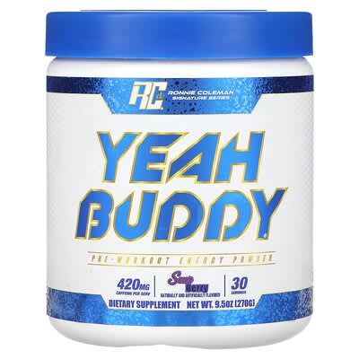 Ronnie Coleman Signature Series Yeah Buddy®, порошок для предтренировочной подготовки, кислая ягода, 9.5 oz (270 g)