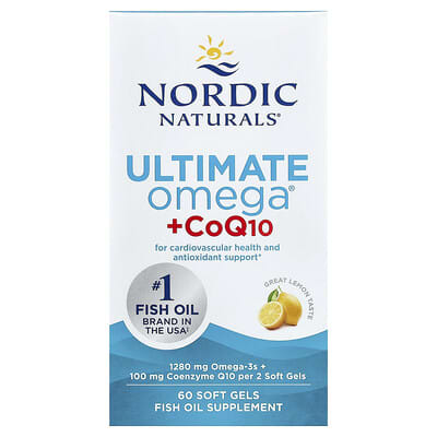 Ultimate Omega® + CoQ10, лимон, 60 мягких капсул