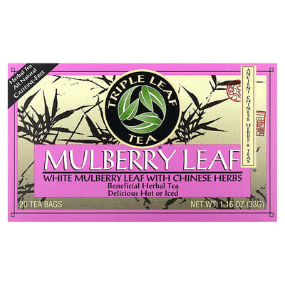 Mulberry Leaf Tea, Caffeine-Free, 20 Tea Bags, 1.16 oz (33 g)