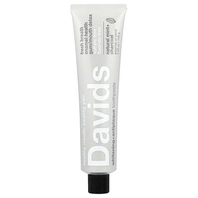 Whitening + Antiplaque Toothpaste, Natural Mint + Charcoal , 5.25 oz (149 g)