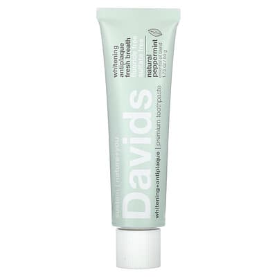 Premium Toothpaste, Whitening Antiplaque, Natural Peppermint, 1.75 oz (50 g)