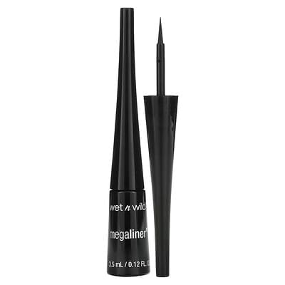 wet n wild MegaLiner, жидкая подводка для глаз, C871A Black, 0.12 fl oz (3.5 ml)