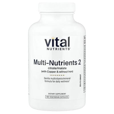 Vital Nutrients Мультивитаминный комплекс 2, 180 вегетарианских капсул