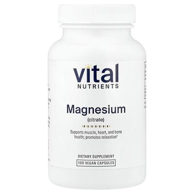 Цитрат магния Vital Nutrients 100 веганских капсул (150 mg per Capsule)