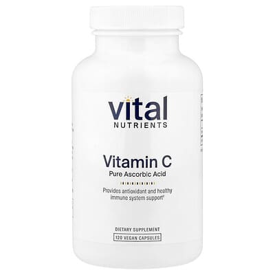 Vital Nutrients Витамин C 120 веганских капсул (1,000 mg per Capsule)