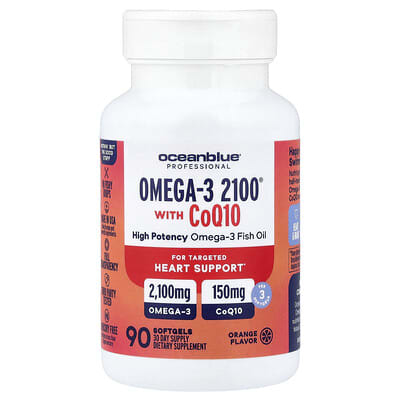 Professional, Omega-3 2100® with CoQ10, Orange, 90 Softgels