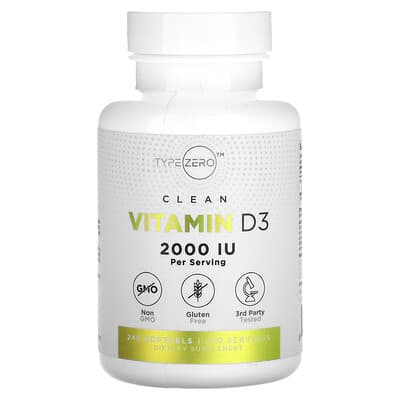 Clean, Vitamin D3, 50 mcg (2,000 IU), 240 Softgels